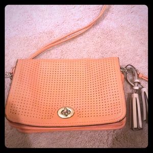 Peach Coach handbag